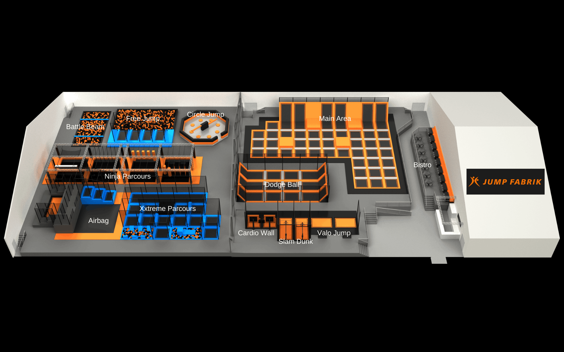 Detailansicht der Jump Fabrik